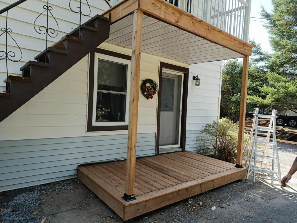 Construction terrasse couverte - en cours